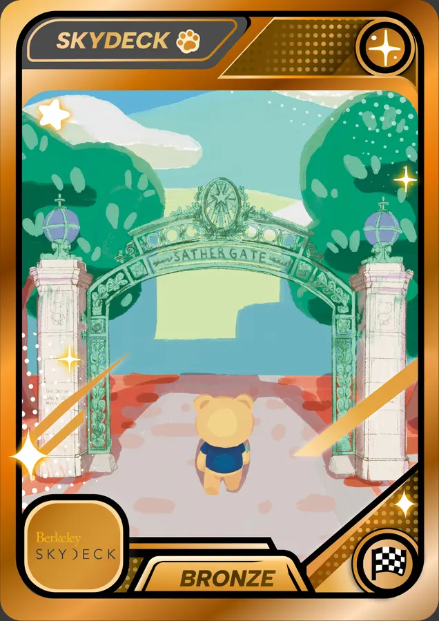 Bronze tier sponsor trading card for Berkeley SkyDeck
