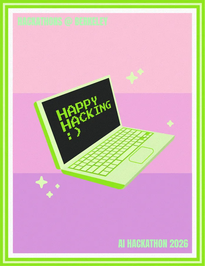 Happy Hacking poster, lilac colorway