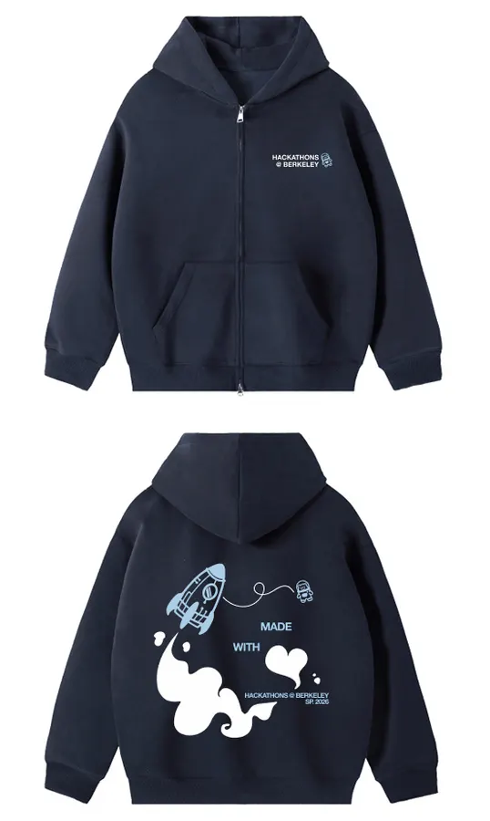 Hackathons @ Berkeley zip hoodie