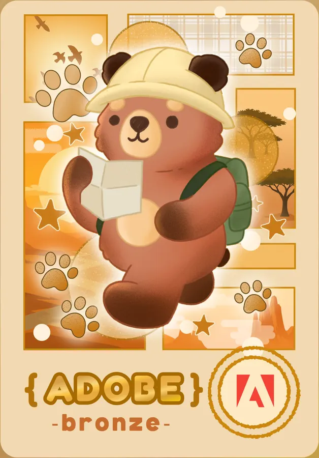 Bronze tier sponsor trading card for Adobe