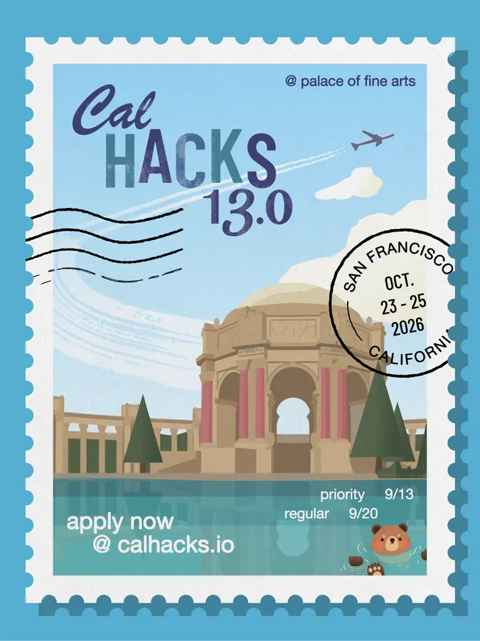 Cal Hacks 13.0 stamp poster