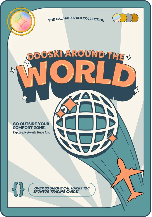 Ddoski Around the World trading card back