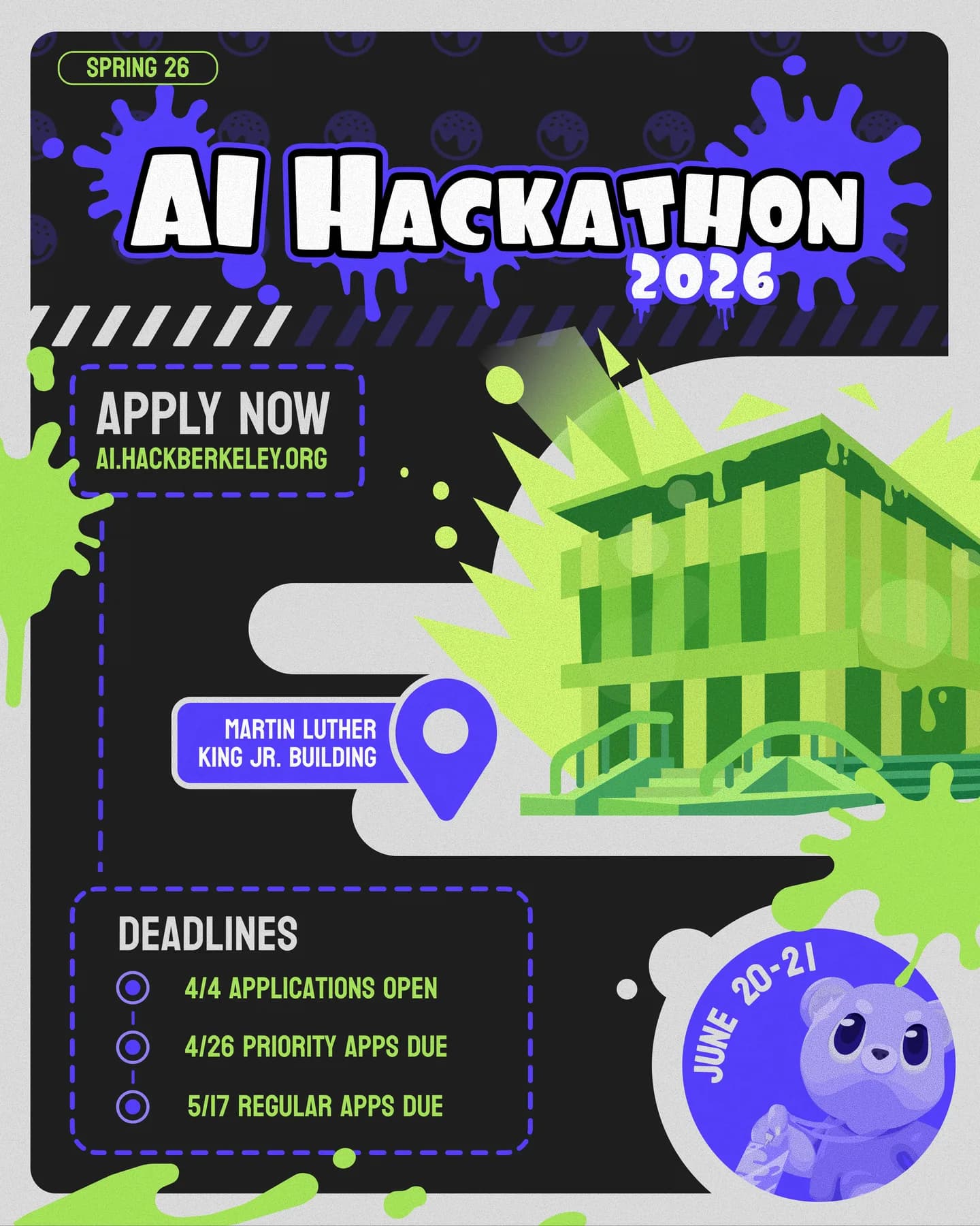 AI Hackathon 2026 announcement poster